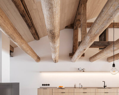 hafner bau converts historic german farmhouse into minimalist house that blends old + new