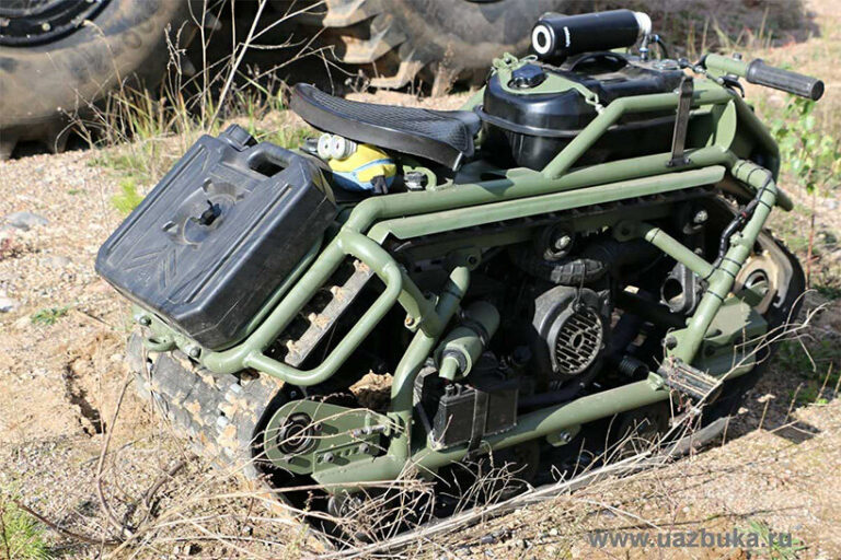 the HAMYAK ATV is an all-terrain, mono-tracked motorcycle