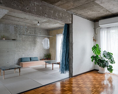 nanometer architecture preserves exposed concrete interior within residential refurb in japan