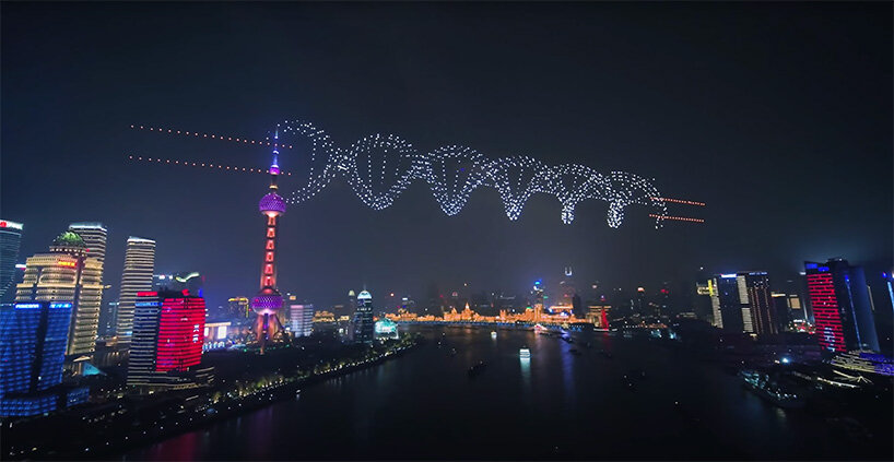 Genesis Show bat le record du monde en faisant voler 3281 drones au-dessus de la ligne d'horizon de Shanghai