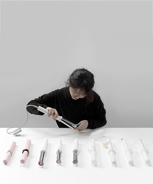 jiyoun kim designs minimalist hair curler for chahong cosmetics company
