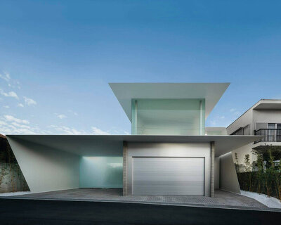 kubota architect atelier's 'ho-house' in japan combines white concrete + frosted glass