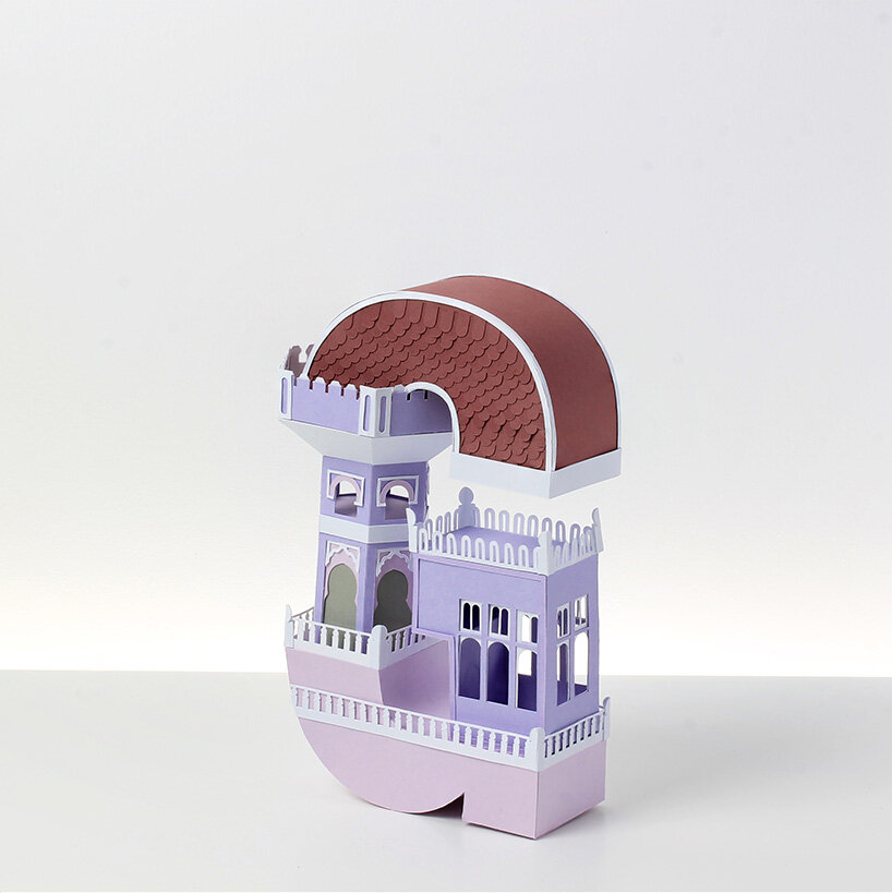 mel edwards transforms accidentally wes anderson buildings into pastel paper alphabet
