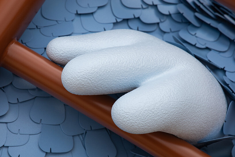 overlooking new york city, big bird rests on the moon in alex da corte's whimsical kinetic work on the met's roof garden