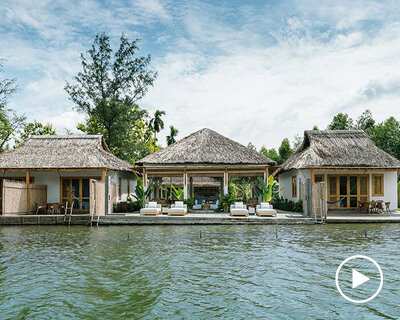 native bamboo + rattan clad 'chi-bu' resort by o9 design studio in vietnam