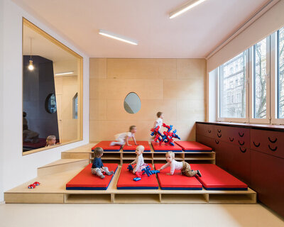 no architects builds a landscape for adventure in prague nursery renovation