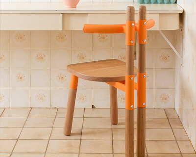 wooden trusses inspire paulo kobylka's handmade 'gusset' seating collection