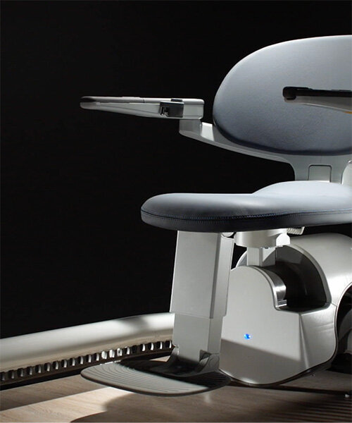 flow x by pearsonlloyd is a stairlift with aesthetics + user experience at the forefront