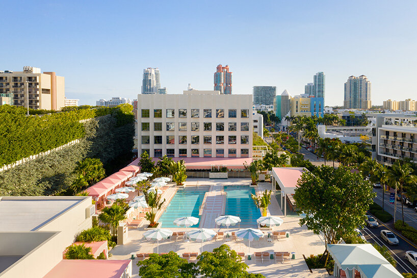 pharrell williams' the goodtime hotel evokes a happy, pastel vibe in miami