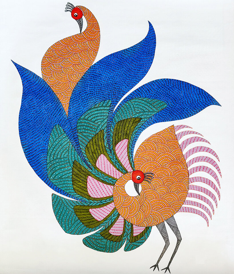 talesonsilk celebrates emerging indian artists contemporising tribal gond painting