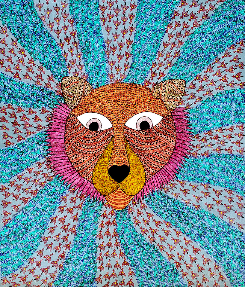 talesonsilk celebrates emerging indian artists contemporising tribal gond painting