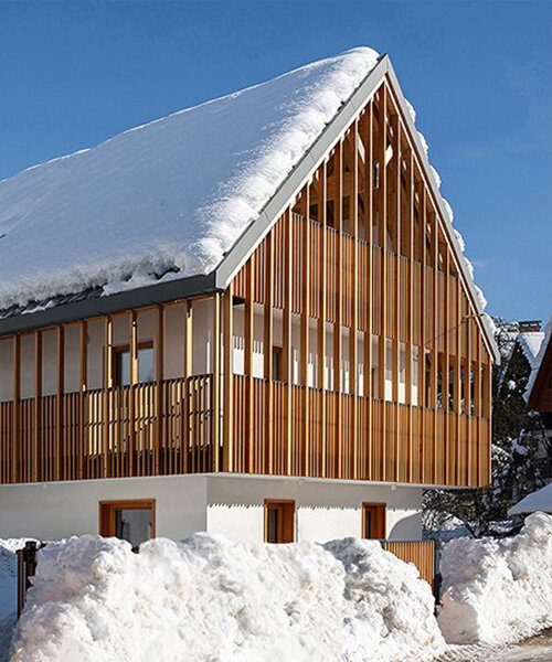 raketa d.o.o. reinterprets traditional 'gank' balcony within alpine slovenian dwelling