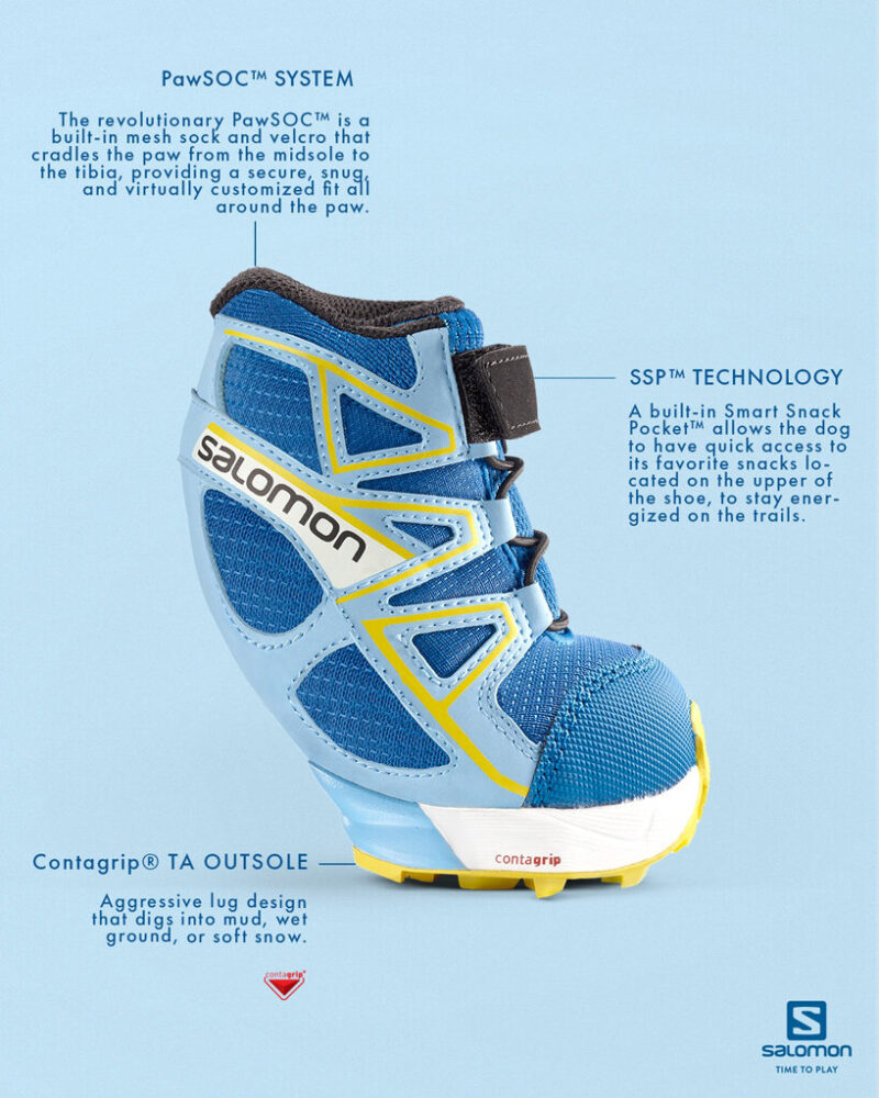 Menda City reductor Prøve salomon announces its first trail running shoe for dogs on april fool's