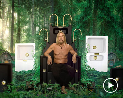 schock's colored quartz sinks add more punk to kitchens like iggy pop