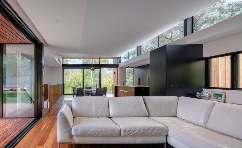 extruded windows clad in corten steel complete ben walker architects' SL house in australia