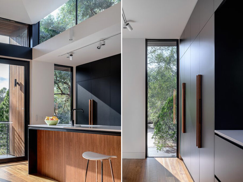 extruded windows clad in corten steel complete ben walker architects' SL house in australia
