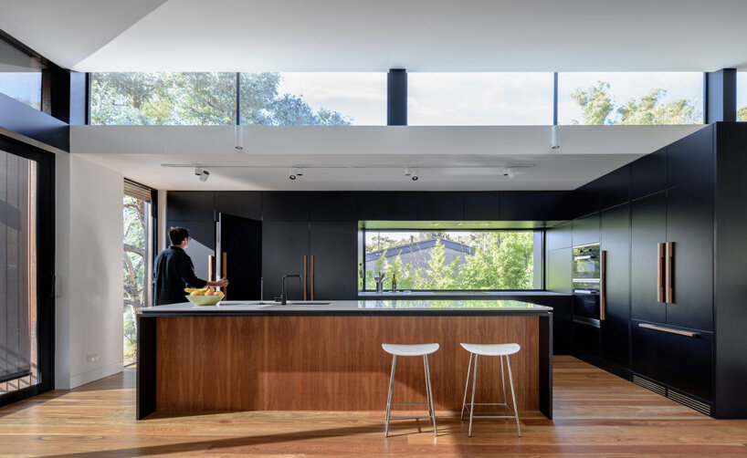 extruded windows clad in corten steel complete ben walker architects' SL house in australia