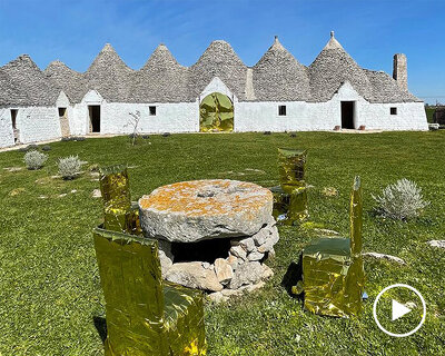 studio lievito wraps chairs in isothermal blankets for this art installation in apulia