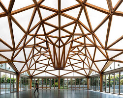 studio tessera erects tessellated conservatory-like garden pavilion in meerut, india