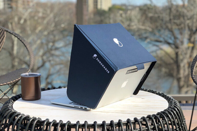sunshader is a sun shade, heat shade and privacy shade for laptops