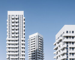 superimpose architecture shapes three sculptural residential towers in changzhi, china