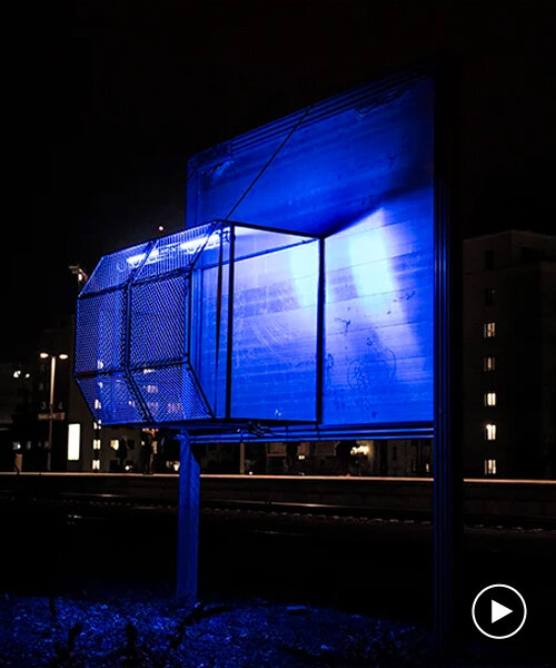 the billboard cage project by christos voutichtis questions the limits of architecture