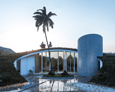 veliz arquitecto sprouts utopian oasis retreat in vast grasslands