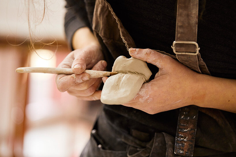 eyes, tongues, flowers + knots emerge from punctured pots in 'LOEWE weaves' collection