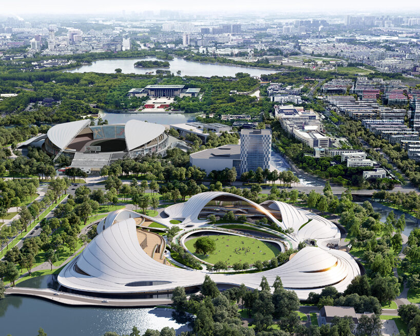 MAD unveils design for jiaxing civic center and its undulating ceramic roofscape