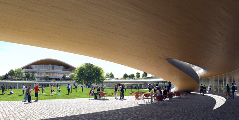 MAD unveils design for jiaxing civic center and its undulating ceramic roofscape