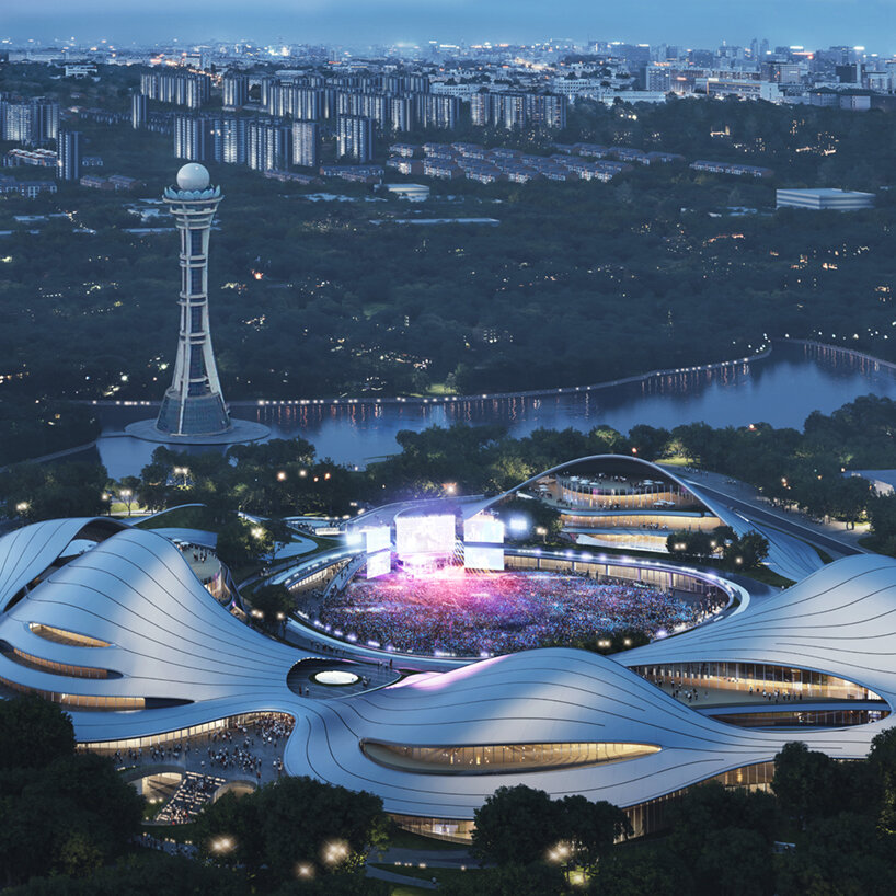 MAD unveils design for jiaxing civic center and its undulating ceramic roofscape