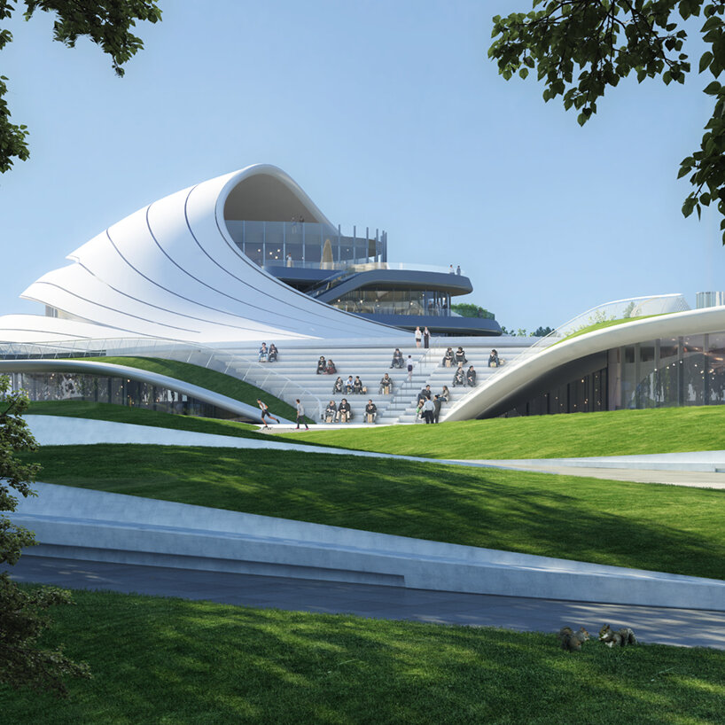 MAD unveils design for jiaxing civic center and its undulating ceramic roofscape