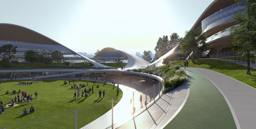 MAD unveils design for jiaxing civic center and its undulating ceramic roofscape