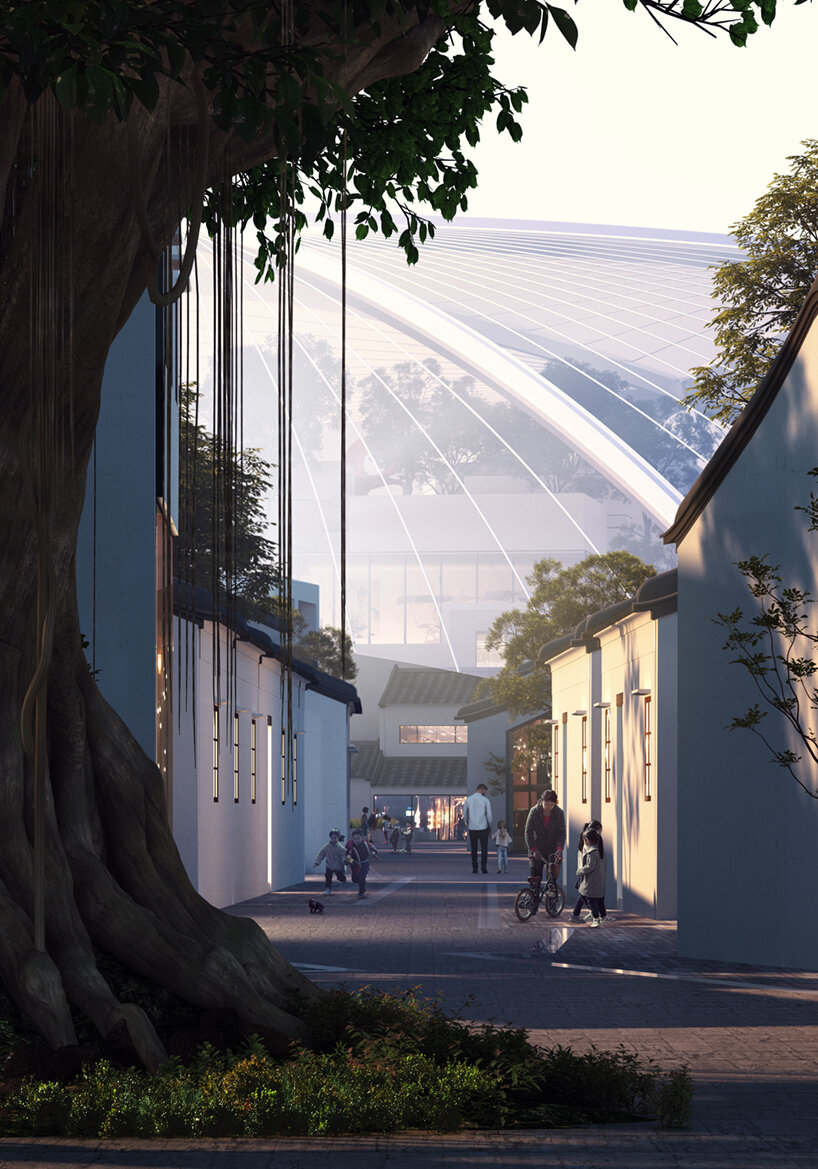 MAD architects proposes its zhuhai cultural arts center as a sensitive, protective dome