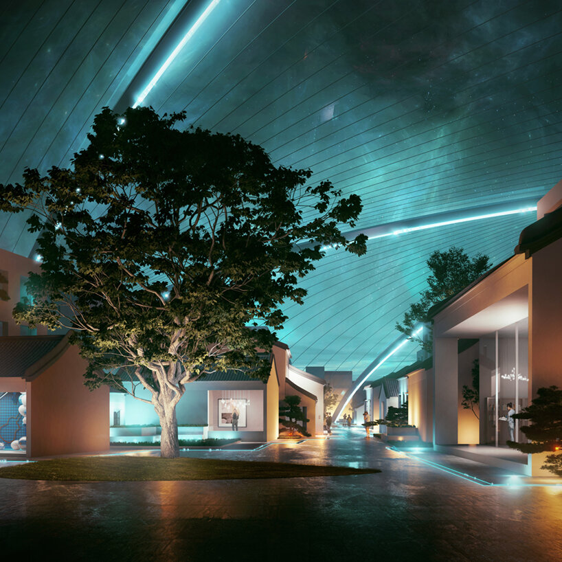 MAD architects proposes its zhuhai cultural arts center as a sensitive, protective dome