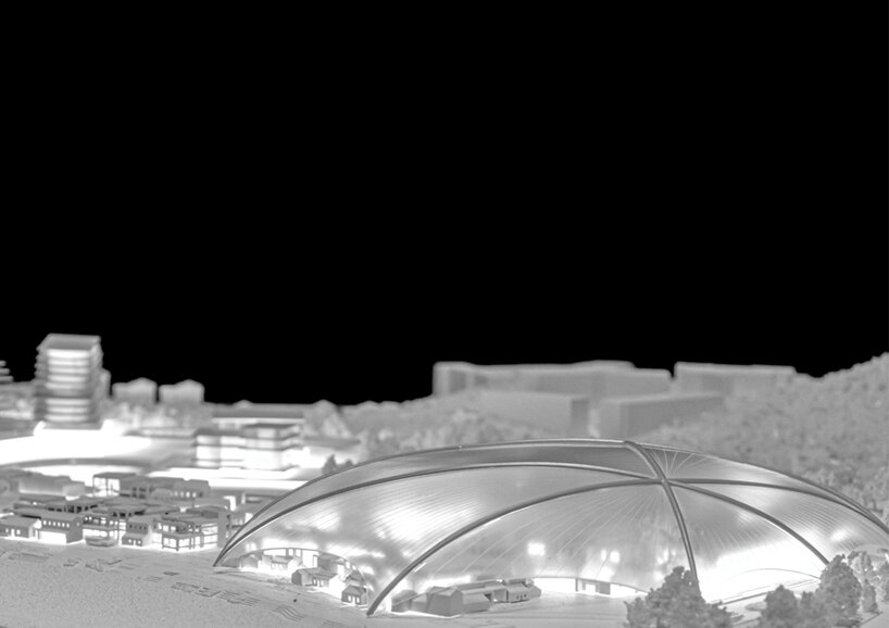 MAD architects proposes its zhuhai cultural arts center as a sensitive, protective dome