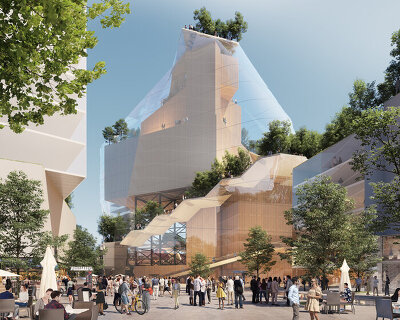 MVRDV to transform eindhoven's heuvel shopping center into cultural 'music mountain'