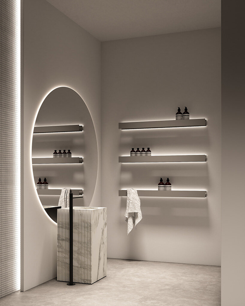 Designer MILAN Square Single Glass Shelf Bathroom Accessory 