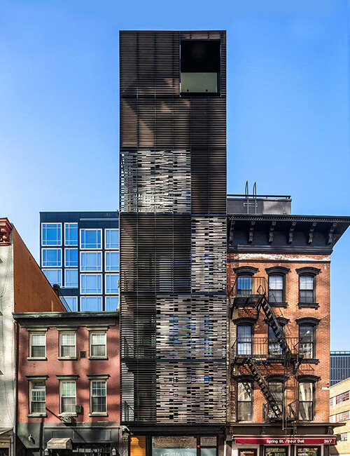 archi-tectonics wraps eight-storey townhouse façade with lattice envelope in new york