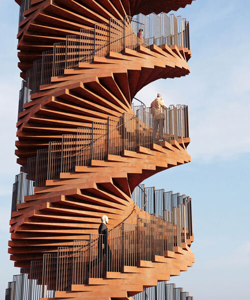 bjarke ingels group's spiraling 'marsk' watchtower soon to become a new icon in denmark