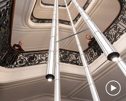 the bouroullecs and flos light up tadao ando's bourse de commerce - pinault collection in paris