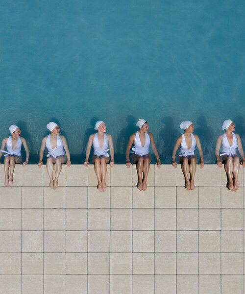 brad walls captures synchronized swimmers from above