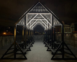 butterfly-shaped structure houses urban rooftop garden in the heart of kuching, malaysia