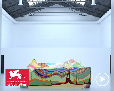 colorful fictitious earth model by TVK to be presented at the venice architecture biennale