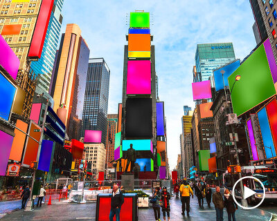 spectrum is a times square monument to diversity, proposed by cosimo scotucci