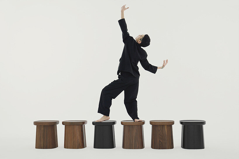dance performance highlights the modernistic aesthetic of korean furniture collection