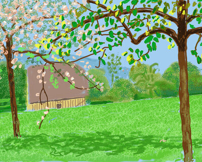 david hockney celebrates the arrival of spring with two exhibitions