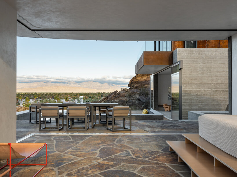 EYRC's ridge mountain house harmonizes with its desert context