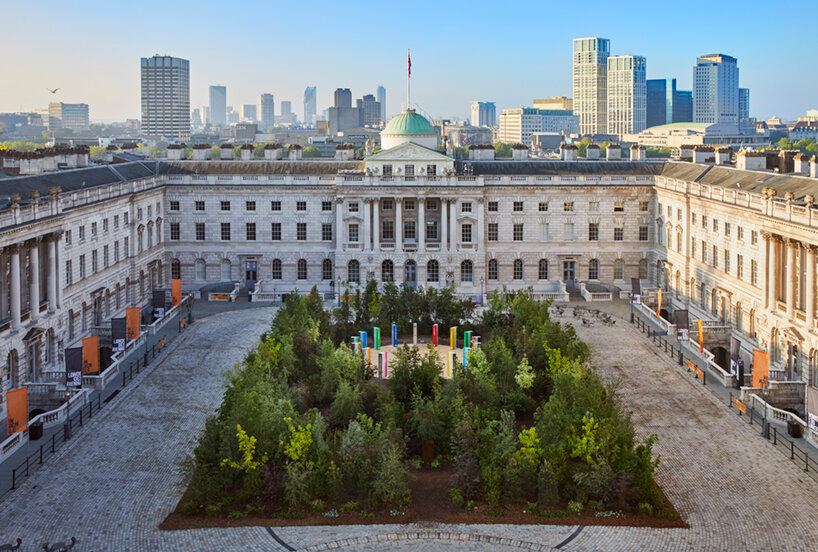 400 trees transform urban square into a 'forest for change' at london design biennale 2021