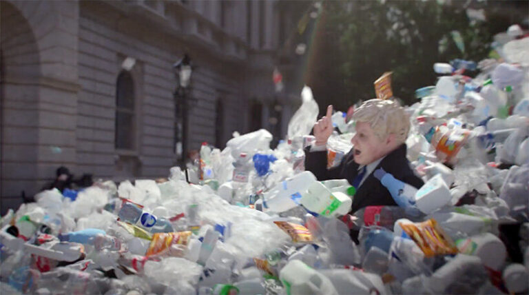 greenpeace film attacks the UK's plastic policy by drowning boris ...
